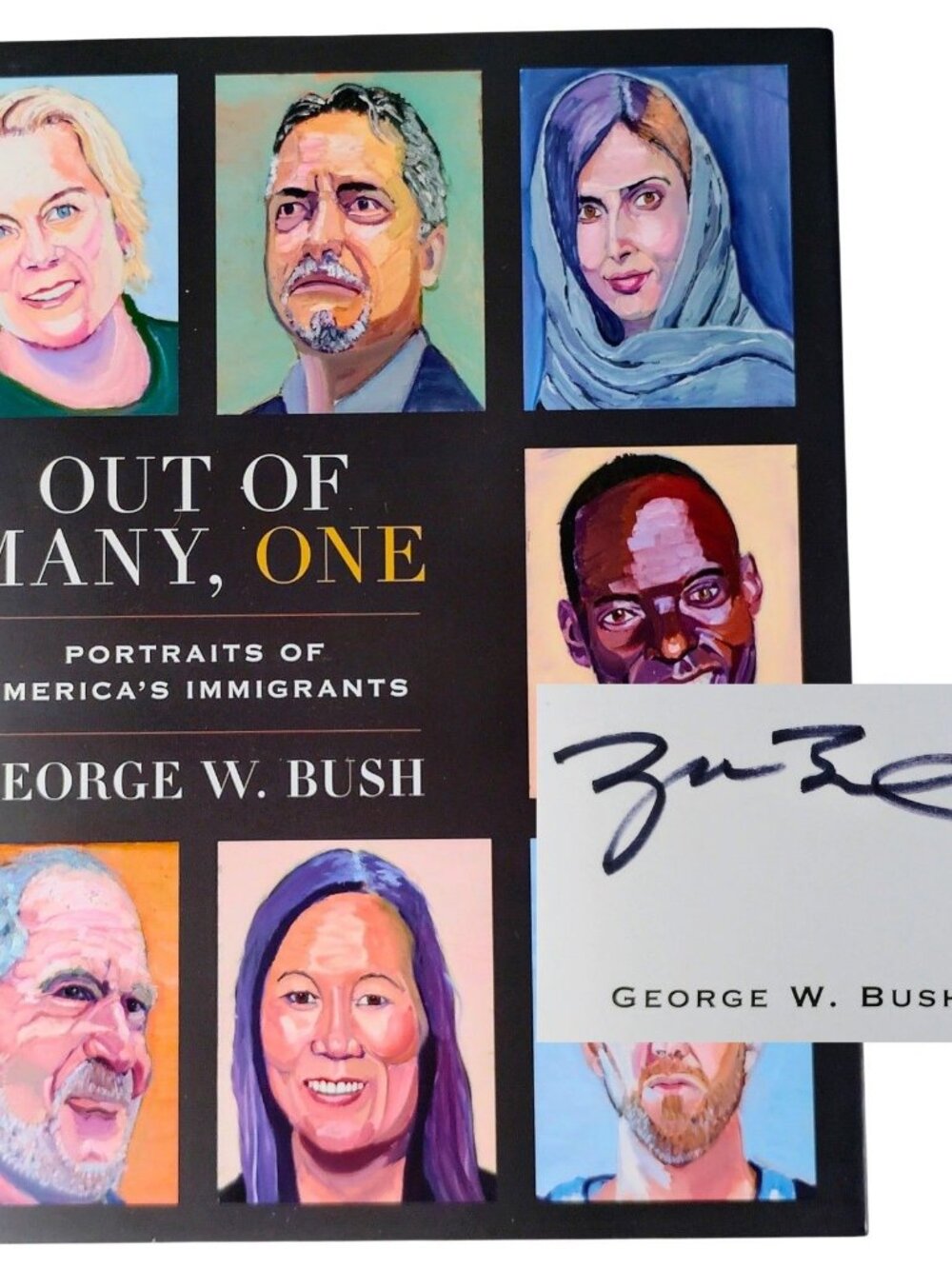 George W Bush Signed Out of Many One Hardcover Book Beckett LOA